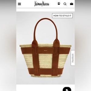Demellier London Santorini raffia handbag